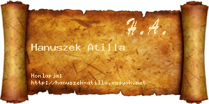 Hanuszek Atilla névjegykártya